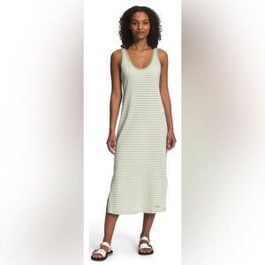 The North Face green stripe scoop neck Terrain sleeveless Tank Dress size XS new